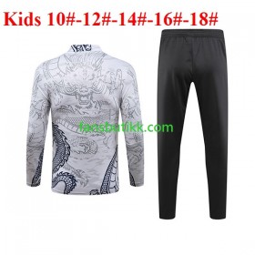 Real Madrid Dragon Barn Hvit Trenings Collegegenser Set 2023-2024